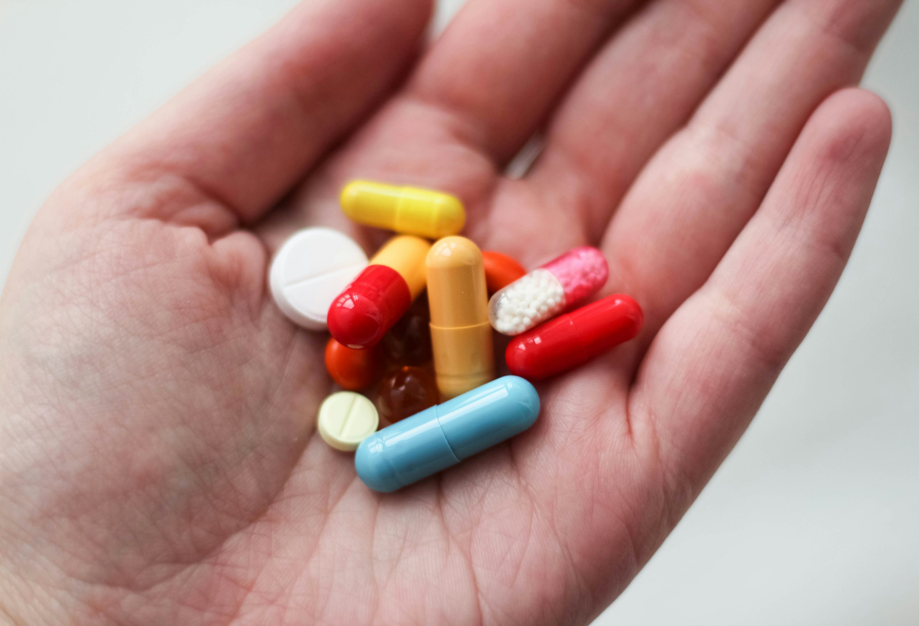 Man holding medication