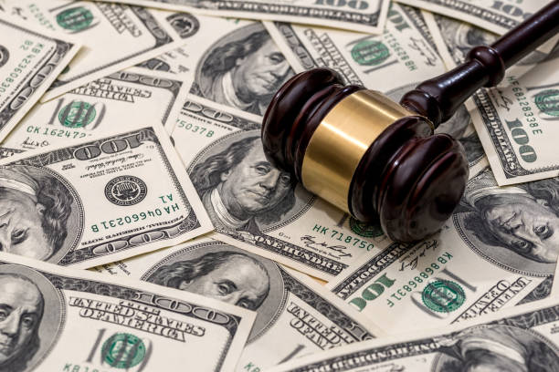 Judge Gavel with money
