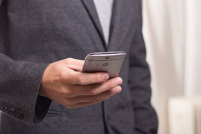 Man looking at his phone